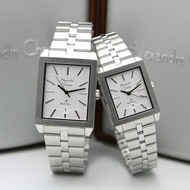 JAM TANGAN COUPLE ALEXANDER CRISTIE AC1020 SILVER ORIGINAL