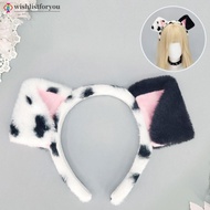 Wishlistforyou Cute Plush Ear Hairbands for Dalmatian Dogs Spa Headband Realistic Animal Ears Comic 