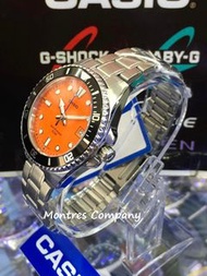 Montres Company 香港註冊公司(32年老店) 卡西歐 CASIO 不鏽鋼錶帶 一觸三摺錶扣 50米防水 Marlin submariner 劍魚 水鬼 橙水鬼 槍魚 潛水款 MDV MD