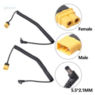 【3C】 XT60 Male Female Connector To DC5525 Spring Power Cable 5 5x2 5mm Adapter