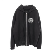 【二手】Chrome Hearts CHROME HEARTS 馬蹄形連帽衫 CH Plus Dagger 拉鍊洛杉磯限量版 BK 棉質 Dagger 拉鍊連帽衫 洛杉磯限量版 男款 二手 A
