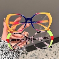 Oversized Women Eyeglasses Frames 2024 New in Simple Multicolor Eyewear Trendy Luxury Design Non-pre