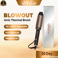 Ukliss Blowout Brush 3 In 1 Hair Curler Ionic Thermal Brush Hot Air Comb Curling Iron Straightener B