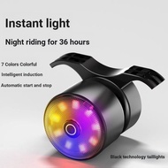 Mountain Bike Tail Light Night Riding Light Colorful Tail Light Road Bike Brake Sensor Light Mountai