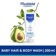 Free Towel Mustela 2in1 Hair and body wash/ shampoo and baby bath soap 200ML