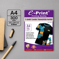 E-print Transfer Paper T-shirt Dark 300gsm Light 150gsm