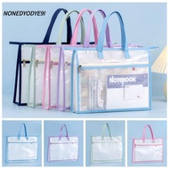 NONEDYODYE9I Mesh Art Bag, Multifunctional Mesh PVC A3 Project Bag, Creative Gift Thickened Large Ca