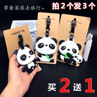 Luggage Pendant Big Panda Silicone Tag Suitcase Creative Consignment Boarding Pass Abroad Gift For F