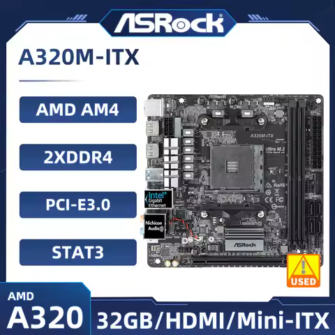 A320 A320M-ITX MINI ITX Motherboard ASRock A320M-ITX Socket AM4 support 5700 1500 5600 2700 3200G 36