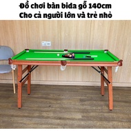 (Gỗ thịt gấp gọn)⚡Bàn Bi-A bằng gỗ Table Top Pool Table TTP-140 kích thước Lớn ⚡140x69x79⚡(CM)