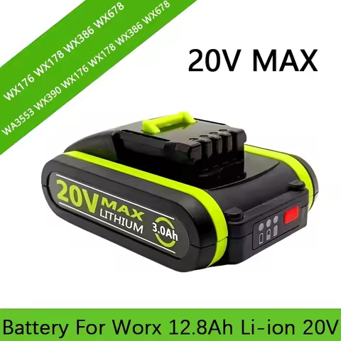 20V 12.8Ah lithium battery for Worx lpega WA3551 WA3551.1 WA3553 WA3641 WG629E WG546E WU268 WX678 WX