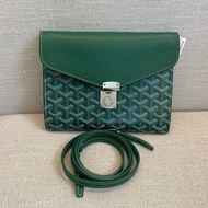 Goyard戈雅Chypre Pouch-Wallet信封包手拿包斜背包 綠色