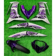 Cover Set Lc135 V8 Batik Grey Purple / Hitam Putih Batik Lc135 V8 Fi