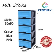 Century 5 Tier Plastic Drawer / Cabinet / Storage Cabinet B5650