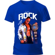Wwe Dwayne Johnson The Rock Wrestling T-Shirt Loose Pure Cotton Round Neck Wrestling Short-Sleeved T