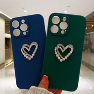Case for Huawei Nova Y73 Y72 Y72S Y91 Y61 Y90 Y71 Y70 Plus Camlet Rhinestone Pearl Heart-Shaped Soft