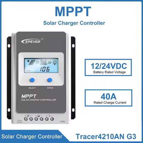 EPEVER Tracer4210AN G3 40A MPPT Solar Charge Controller 12V 24V With Self-activation Function Of Lit