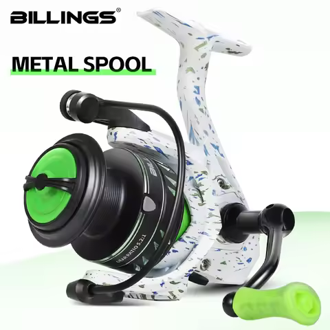 BILLINGS Spinning Reel 22LB Max Drag Professional Fishing Reels 4.7:1/5.2:1 Gear Ratio Heavy Metal S