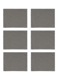 SOCIETY LIMONTA BON LINEN PLACEMAT SET OF 6 — FUMO
