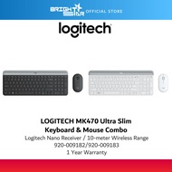 LOGITECH MK470 Ultra Slim Wireless Keyboard + Mouse Combo - Black/White