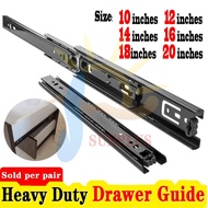 (PER PAIR)Drawer Slide Soft Close Keyboard Drawer Slide For Desk Drawer Rail Heavy Duty Drawer Guide