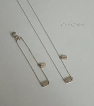 Pandora's 金工飾品設計╭。安革利亞"刻字"雙吊墜 925全純銀項鍊 ☞正韓空運預購追加款☜