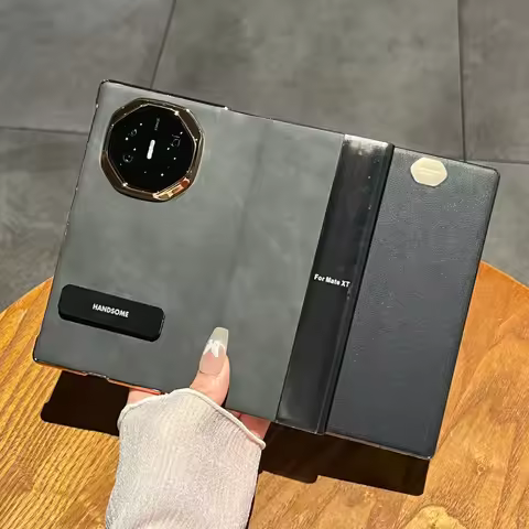 Luxury Nappa Leather Case For Huawei Mate XT Ultimate 360 Protection Screen Flip Anti-fall Cover