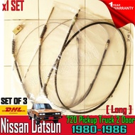 For Nissan truck Datsun 720 Long bed 5 hook UTE Set hand brake cable handbrake