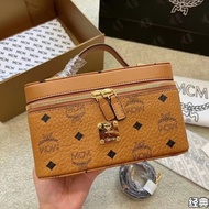 Mcm Makeup Case Women's Bag Small Box Bag Small and Large Capacity Handbag Fashion Versatile Casual