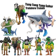 New 18CM Big Combined form Tung Tung Tung Sahur Toys Tralalero Tralala Action Figure Mainan Anomali 