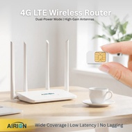 Airion AI210-TSL4EU 4G LTE Wifi Router | 4Antenna | All Telco Support | Chargeable with Powerbank