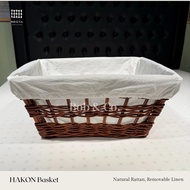 Rattan Laundry Basket with Fabric Rattan Laundry Basket - HAKON