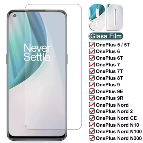Full Glue HD 2.5D Tempered Glass For OnePlus 9 9R 9E 7 7T 6 6T 5 5T 3 3T 8T Screen Protector For One