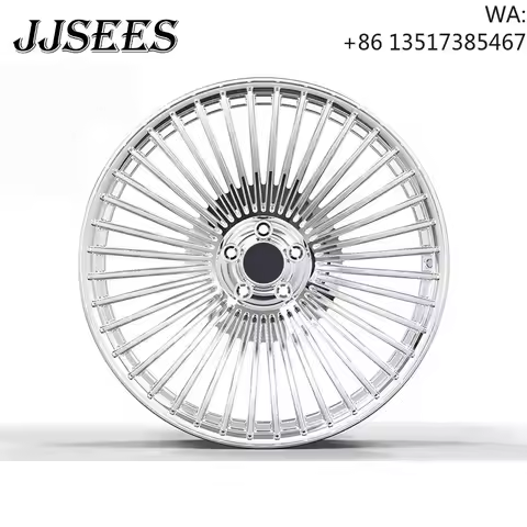 Custom 5 Spokes Aluminum Alloy Polish Chrome Wheels Rim 5X120 5X114.3 5X112 PCD 18 19 20 22 Inch Rim