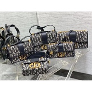 D DIOR Montaigne 30montaigne Series Square Box Bag Presbyopic Canvas Embroidery Pimontaigne 30 Messe
