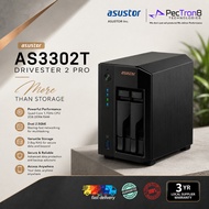 ASUSTOR AS3302T Drivestor 2 Pro 2-Bay NAS, 2.5GbE, Quad-Core CPU, 2GB DDR4, USB 3.2, Personal Cloud 