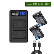 Puantes LP-E6/E6 แบตเตอรี่กล้อง + 2 ช่อง USB LCD สําหรับ EOS 5D 5DS R EOS 5D Mark II Mark III Mark I