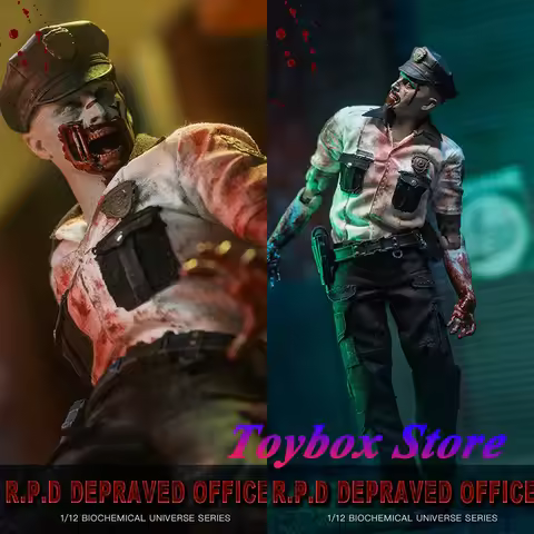 Patriot Studio New 1/12 Horror Zombie Cop Soldier The Fallen Anger R.P.D. Depraved Officer Open Clos