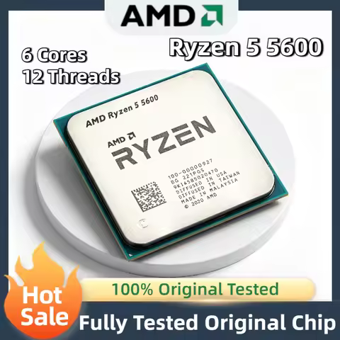 High Performance AMD R5 5600 CPU 6 Core 12 Thread 4.4GHz Max Boost 7nm AM4 32MB L3 Cache 65W DDR4 32