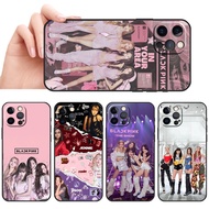 Soft black phone case for iPhone XS 11 16 Plus Pro Max BLACKPINK Team casing Anti fall protective co