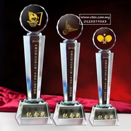 Custom made Corporate Crystal Trophy School Sport Award Birthday Crystal Gift