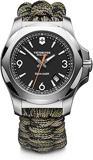 Swiss Army 241894 Men's I.N.O.X. Paracord Green Strap Watch, Black