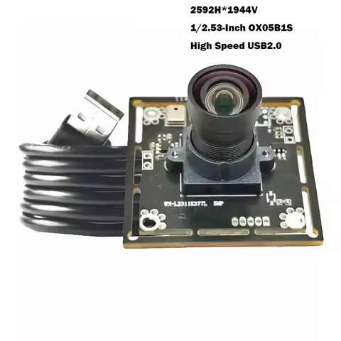 5MP HD OX05B1S High-Speed USB 2.0 Camera Module FF 95° with 50FPS Global Shutter RGB Colorful Vision