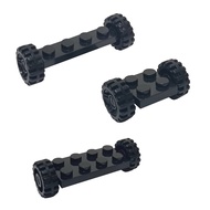5pcs Wheel Axles Pack Car Tires Brick DIY Models Shaft Plate 2X2 2X4 Building Blocks Accessories Con