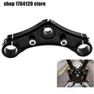 Gloss Black Motorbike Top Triple Clamps For Harley Sportster 48 w/ Riser Holes 2010-2015 Billet Aluminum