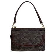 Christian Olivier 兩用手提包/肩背包/斜背包，品牌名稱，卡其綠色