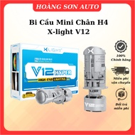 Bi Cầu Mini Chân H4 Xlight V12 Hyper Dành Cho Ô Tô Và Xe Máy (Công Suất Cos 35W/Pha 55WBảo Hành 2 Nă