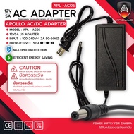 Apollo Adapter อะแดปเตอร์ 12V 5A หัว 4pin สำหรับเครื่องบันทึก กล้องวงจรปิด CCTV HIKVISION Fujiko Tom