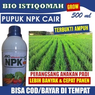 500 ml OBAT UNTUK ANAKAN PADI AGAR LEBAT DAN BANYAK NPK CAIR BIO ISTIQOMAH GROW isi 500 ML Pupuk Menyuburkan Daun dan Buah Anakan Padi Obat Penyubur Akar Padi Biar Kuat di Musim Hujan Pupuk Organik Peyubur Tanaman Buah Padi Terbaik