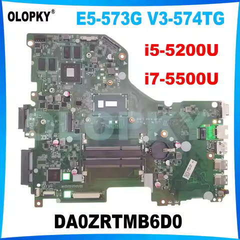 DA0ZRTMB6D0 motherboard for Acer Aspire E5-573G V3-574TG E5-573 laptop motherboard with i3 i5 i7 CPU